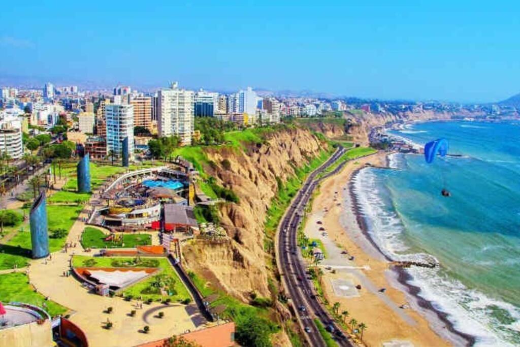 Apartamento Entero En Centro De Miraflores - 2 Habitaciones ลิมา ภายนอก รูปภาพ